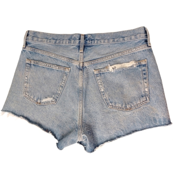 AGOLDE 100% Cotton High-Rise Parker Sz 28 Cut Off Denim Shorts - Picture 4 of 14